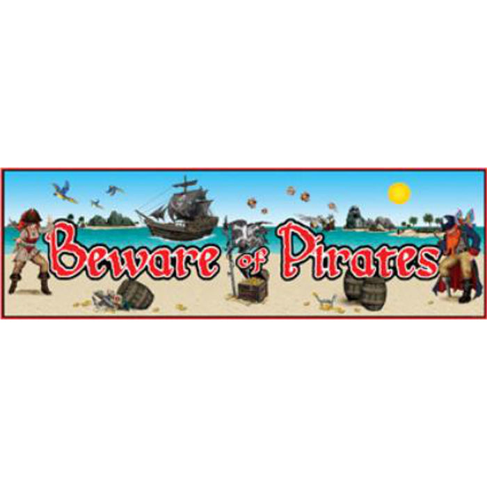 "Beware Of Pirates" Sign Banner (1/Pk)