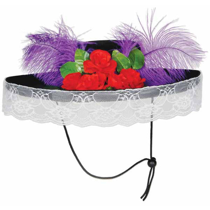 Black Felt Catrina Hat - One Size Fits Most