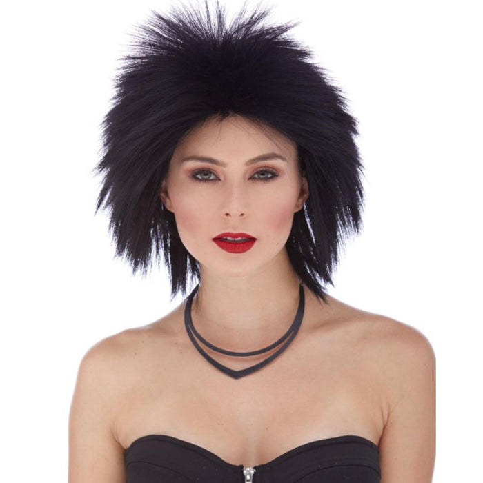 "Black Rocker Short Wig By Wb"