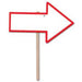  Customizable Blank Arrow Yard Sign with Red Border (18/Pk)