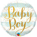 Blue Striped Baby Boy 9" Mylar Flat Balloon