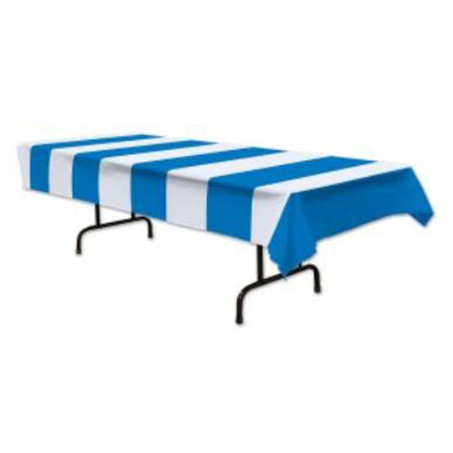 Blue & White Stripe Tablecover.