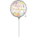 Boho Satin Flower Mylar Balloon A10 - 4" Round