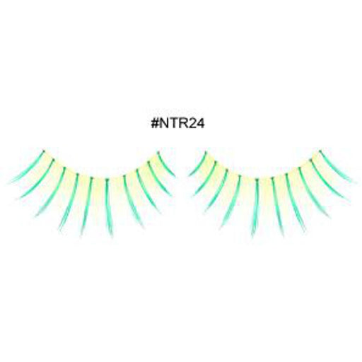 "Bold Yellowish/Green Eyelashes - Ntr24"