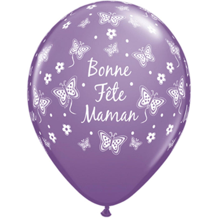 Bonne Fete Maman Festive Balloons (50 Count)