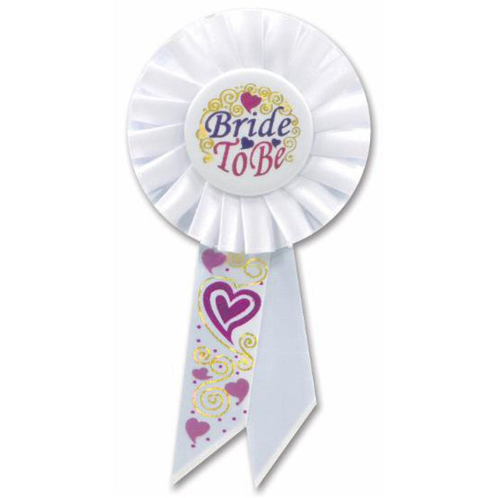 Bride To Be Rosette - Elegant And Durable Accessory For Bachelorette And Bridal Parties.