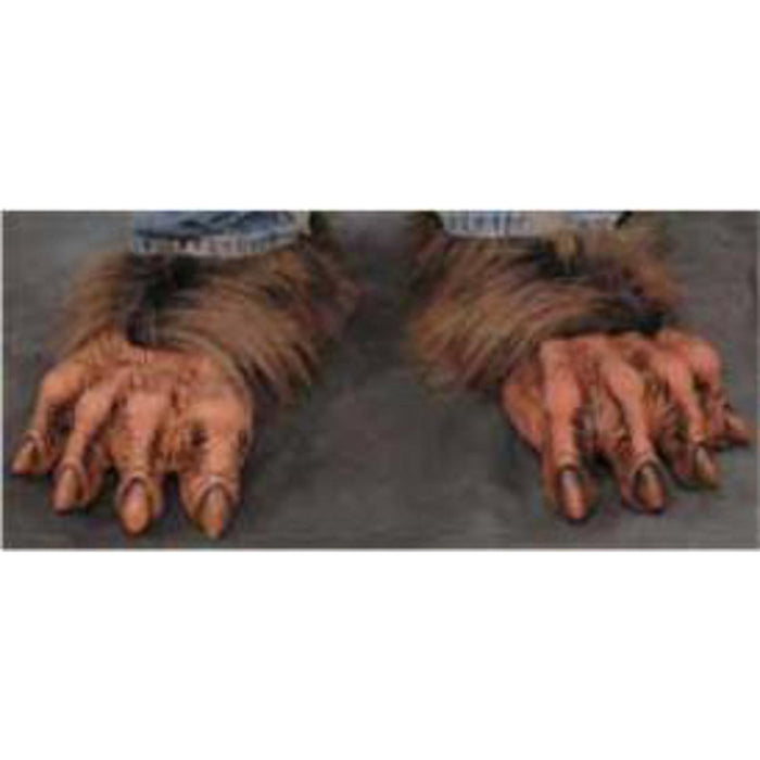 Brown Werewolf Feet With Claws And Pads.