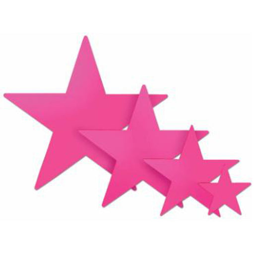 "Cerise Foil Star Bulk Pack - 15 Inch (Use#Q19999/16)"