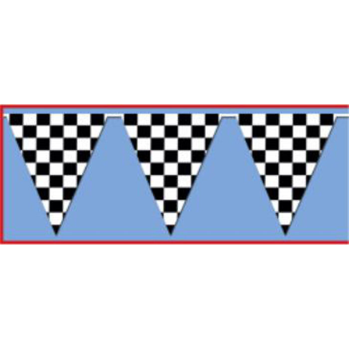 "Checkered Pennant Banner - 17" X 30'"