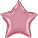 Chrome Mauve Star Balloon - 20" Mylar Pkg