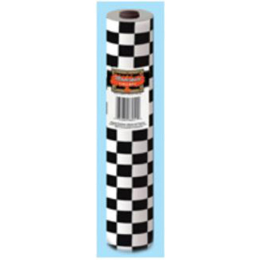 "Classic Black Check Plastic Table Roll - 40"X100'"