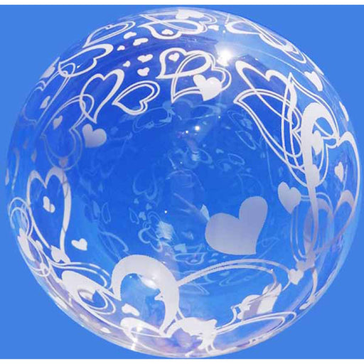 "Clear Bubble Balloon With Floating Heart - 18 Inches"