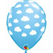 Clouds 11" Pale Blue Balloons (50 Pack)