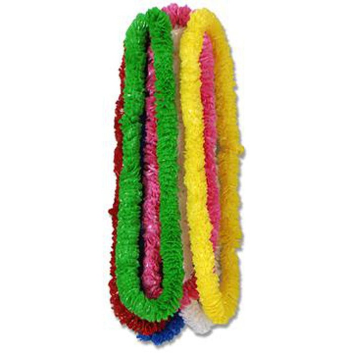 Colorful 1.5"X36" Soft-Twist Poly Leis Asstd For Luau And Beach Parties