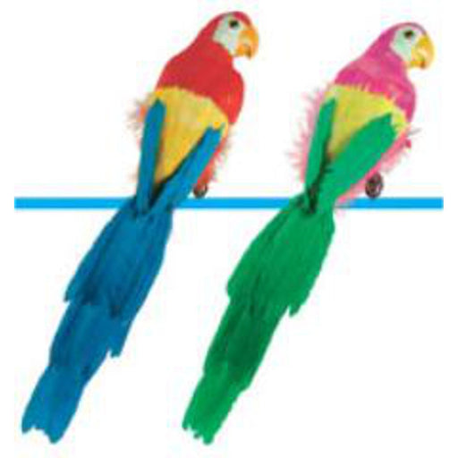 "Colorful 20" Feathered Parrot For Luau Parties And Home Decor"