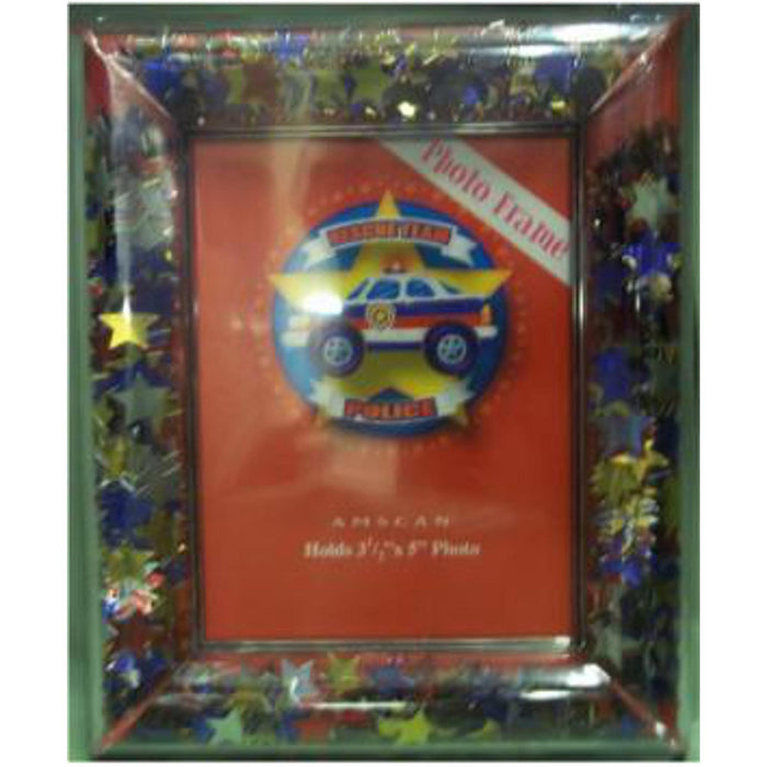 Colorful And Charming Rescue Team Confetti Frame With Stand And Hanger - 4X6 Photo Display