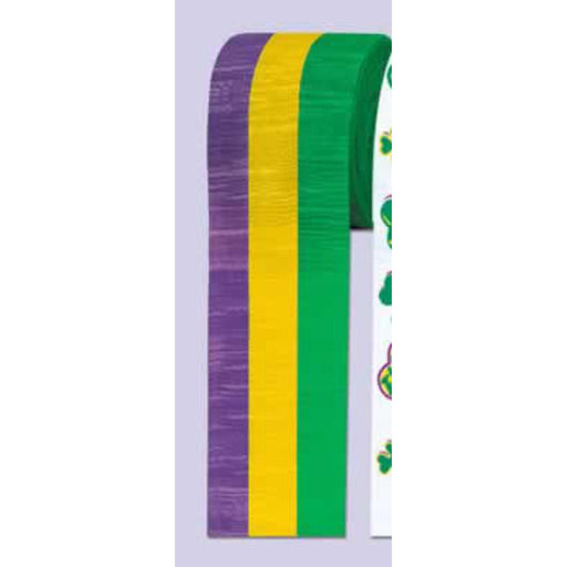 Colorful Mardi Gras Crepe Streamer (30 Feet Long)