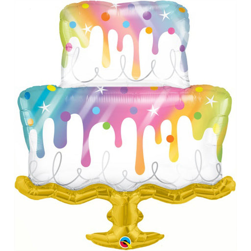 Colorful Rainbow Drip Cake 39" Shape Package