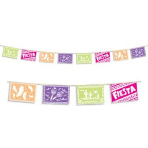 Colorful Tissue Paper Fiesta Banner.