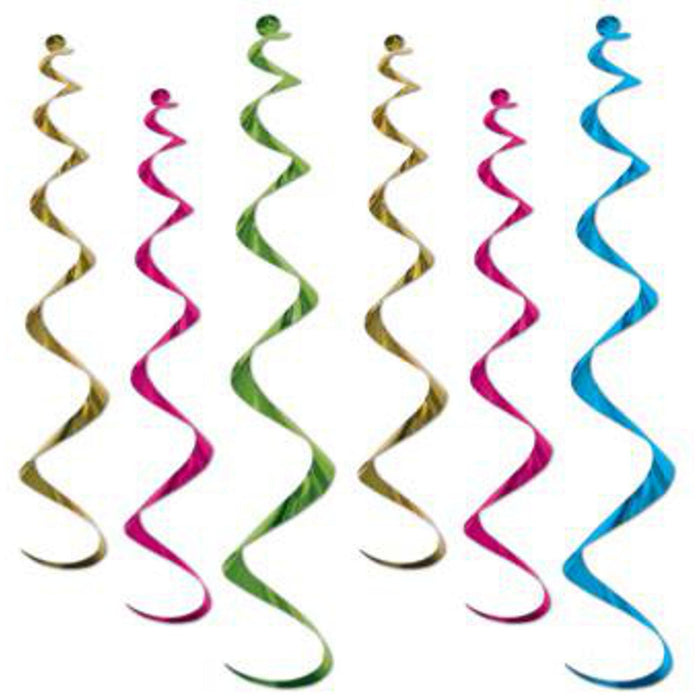 Colorful Twirly Whirlys Pack Of 6 For Party Décor