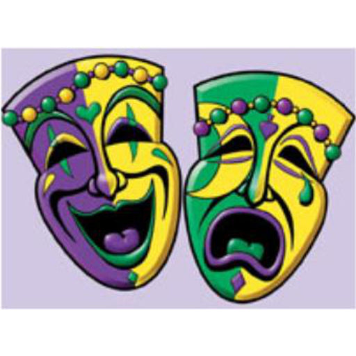 Comedy Tragedy Face Cutouts 16" - (2/Pkg)