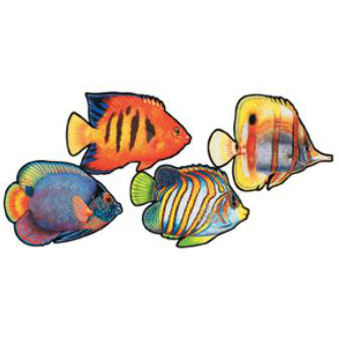 Coral Reef Fish Cutouts 4/Pkg - Ocean Party Decorations