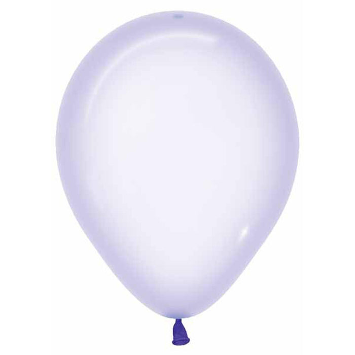 Crystal Pastel Lilac Latex Balloons - 100/Bg