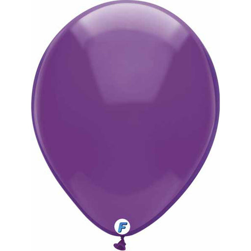 Crystal Purple Latex Balloons - Pack Of 100, 12" Size