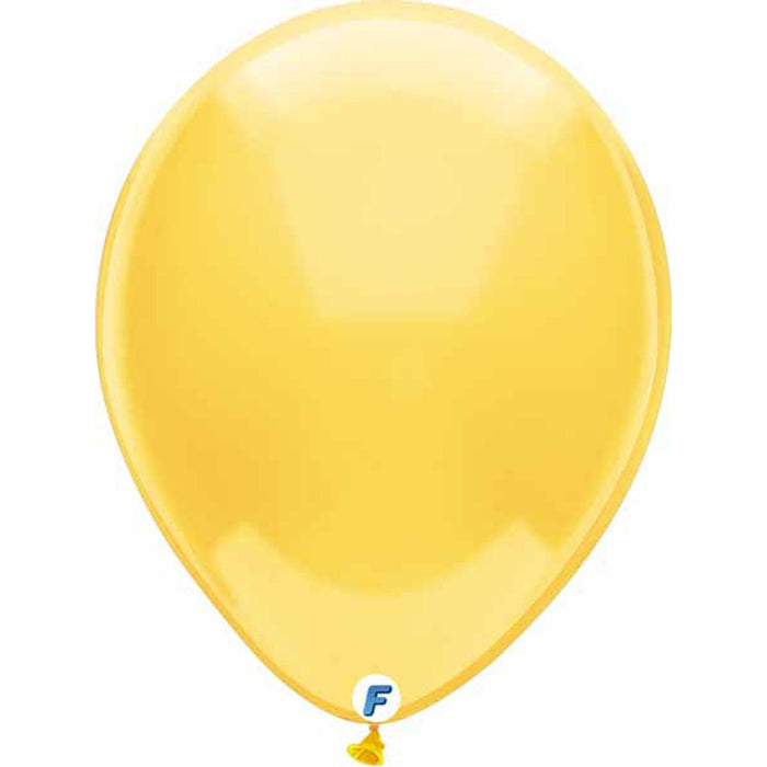 Crystal Yellow 12" Latex Balloons - Pack Of 50