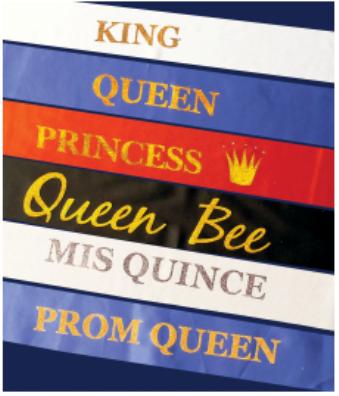Red Princess Party Sash