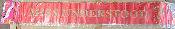 Miss Understood Red Pageant Sash