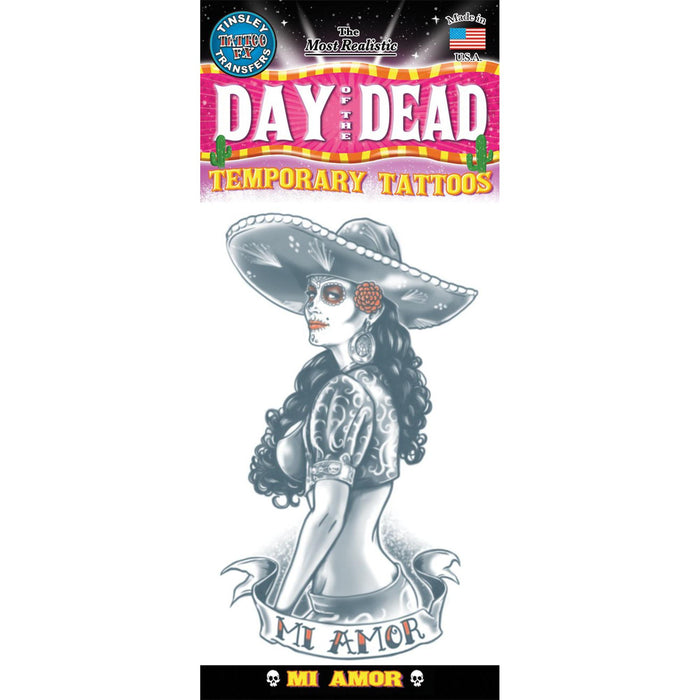 "Day Of The Dead Mi Amor Temporary Tattoo"