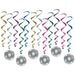 Disco Ball Whirls (12/Pkg) - Glittery Party Decorations