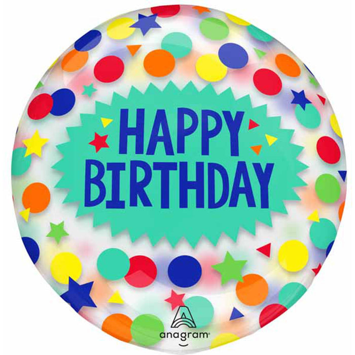 Dots & Stars 18" Clearz G20 Balloon Package By Hbd.