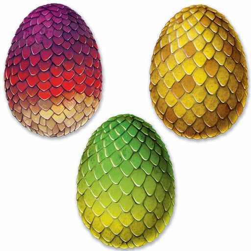 Dragon Egg Cutouts - Pack Of 3 (17", 2 Sides)