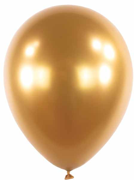 11-Inch Satin Luxe Gold Sateen Latex Balloons, 100-Count