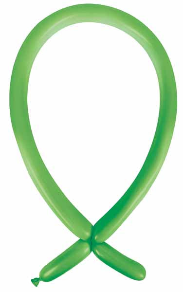 Anagram Festive Green 160 Modelling Latex Balloons, 100 Count
