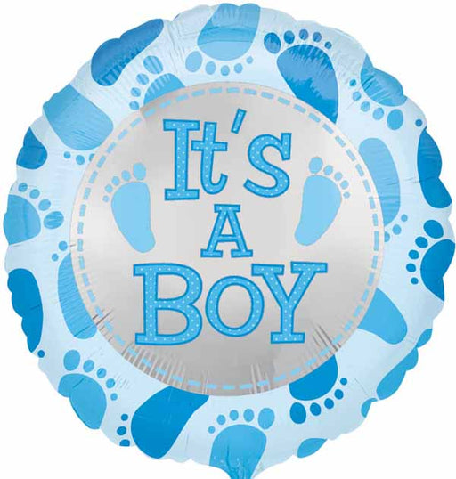 Cute Baby Boy Feet 18-Inch Foil Balloon