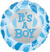 Cute Baby Boy Feet 18-Inch Foil Balloon