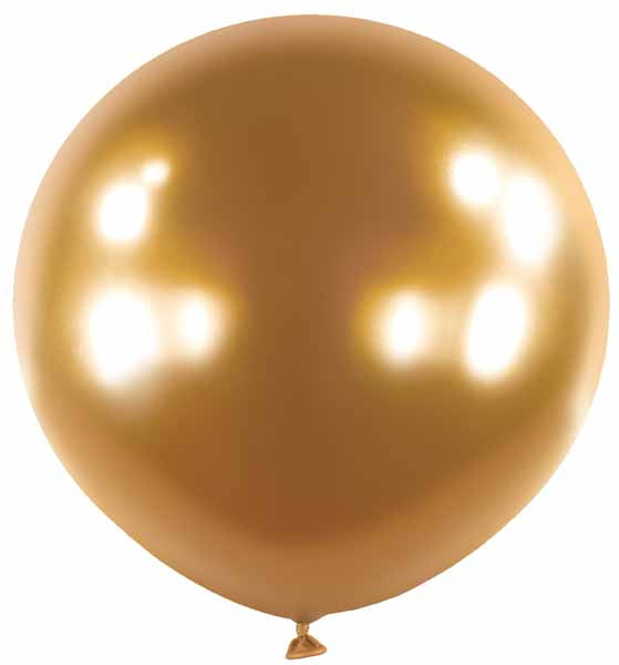 Anagram Satin Luxe Gold Sateen 24-Inch Latex Balloons, 4-Pack