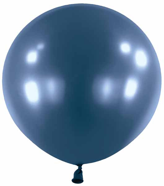 Anagram 24-Inch Metallic Navy Latex Balloons, 4-Pack