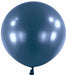 Anagram 24-Inch Metallic Navy Latex Balloons, 4-Pack