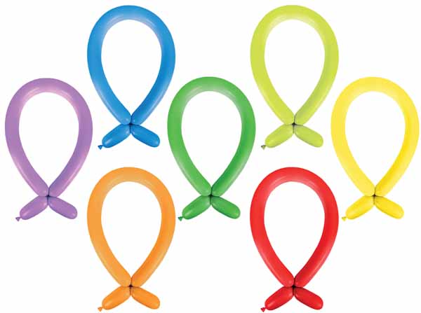 Anagram Carnival Assortment 260 Modeling Balloons, 100 Count