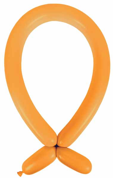 Anagram Standard Tangerine 260 Modelling Balloons, 100 Count