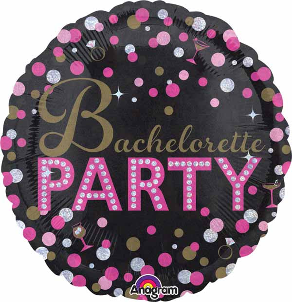 28-Inch Bachelorette Party Jumbo Holographic Foil Balloon