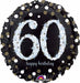 Sparkling 60th Birthday Holographic Foil Balloon, 18 in