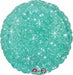 18-Inch Faux Sparkle Green Round Foil Balloon