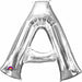 34 Inch Silver Letter A Foil Balloon