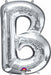 34 Inch Silver Letter B Foil Balloon
