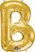 34-Inch Gold Foil Letter B Balloon